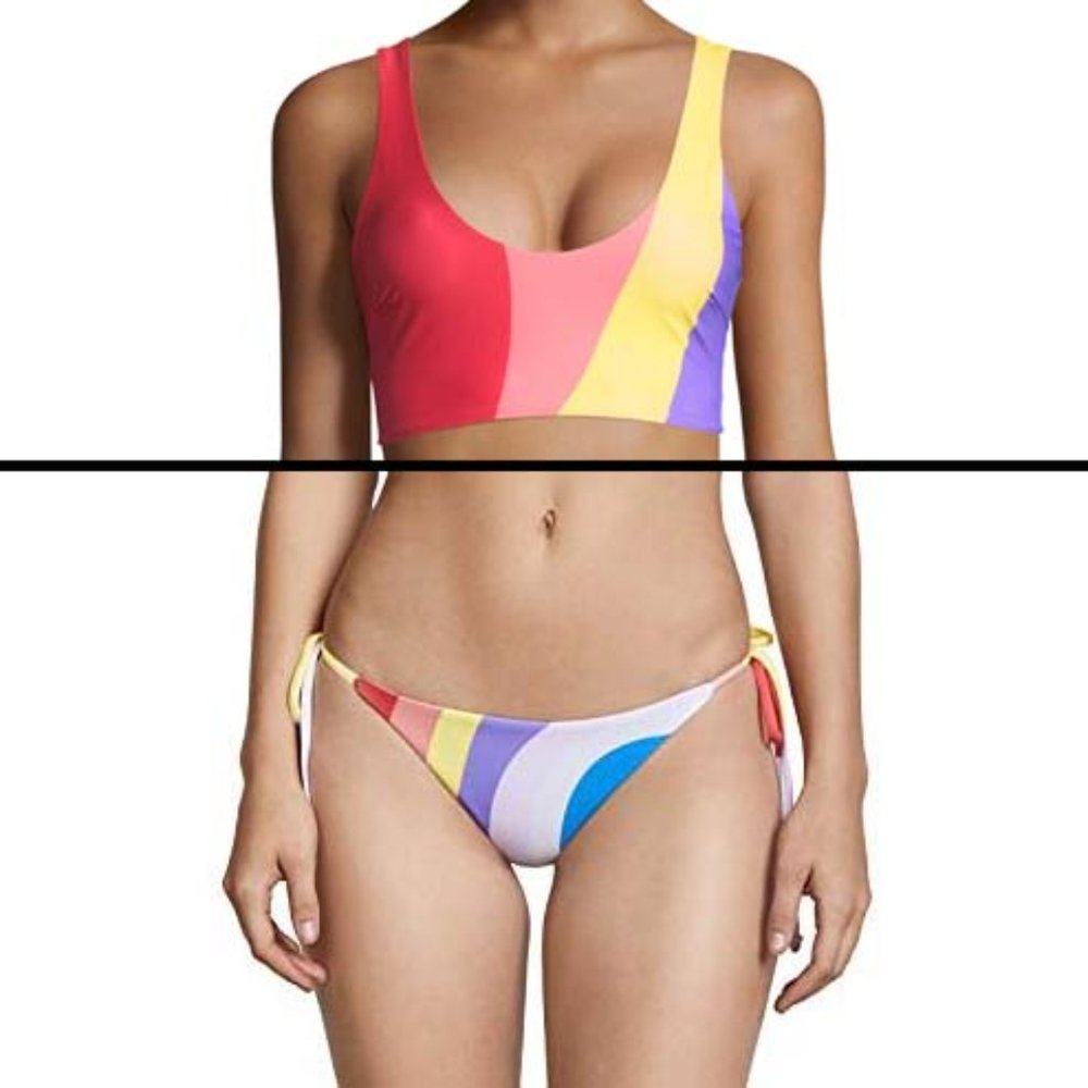 Mara Hoffman Juniper Rainbow Bikini Lira Top Lei Bottom